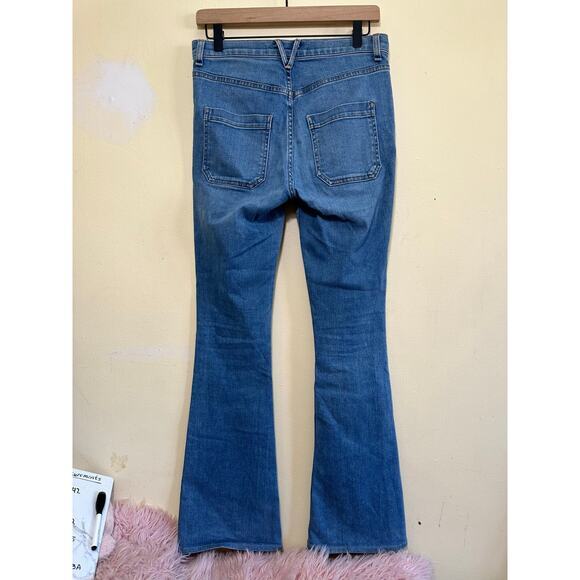 Veronica Beard Everly High Rise Flared Jeans Size 27/4 Pacific‎ Blue J4280455PAC - Picture 4 of 16